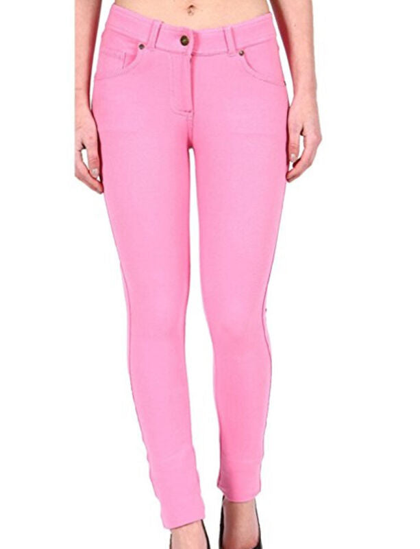 Pantalon Jegging Femme Taille Plus Extensible Slim Poches UK Tailles 8-26