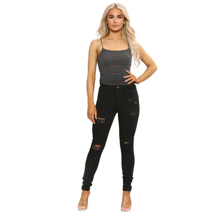 Enzo Jean Skinny Femme Slim Stretch Nouveau Pantalon en Jean Taille UK