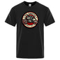 Full Throttle Cafe Racer Rockabilly Biker Printed T-Shirt Men Fashion Casual Short Sleeve Loose Cotton Tshirt Summer Loose Tees