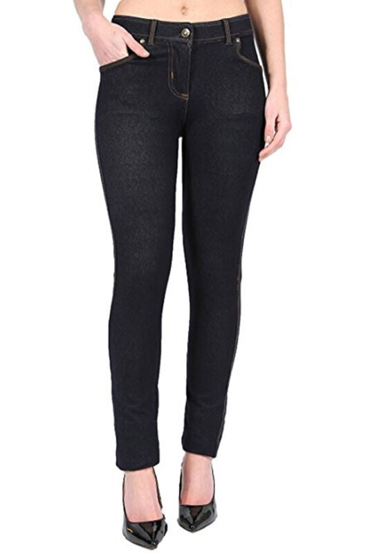 Pantalon Jegging Femme Taille Plus Extensible Slim Poches UK Tailles 8-26