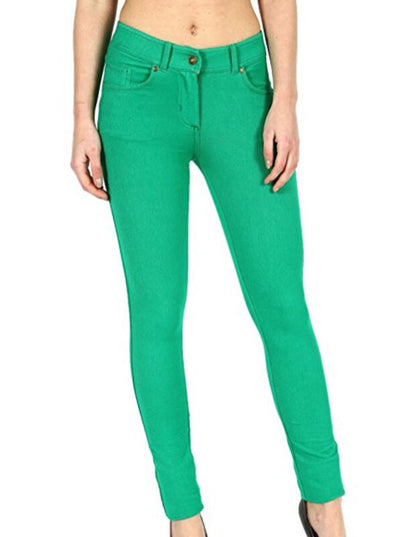 Pantalon Jegging Femme Taille Plus Extensible Slim Poches UK Tailles 8-26