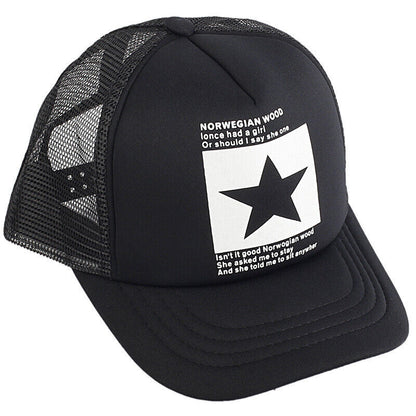 Casquettes de baseball Hommes Femmes Casquette de sport noire Chapeaux d'été décontractés réglables ~