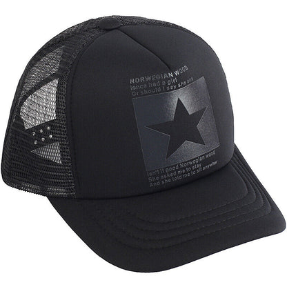 Casquettes de baseball Hommes Femmes Casquette de sport noire Chapeaux d'été décontractés réglables ~
