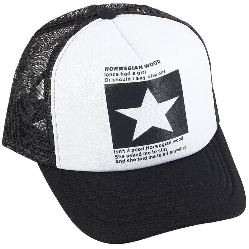 Casquettes de baseball Hommes Femmes Casquette de sport noire Chapeaux d'été décontractés réglables ~