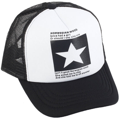 Casquettes de baseball Hommes Femmes Casquette de sport noire Chapeaux d'été décontractés réglables ~
