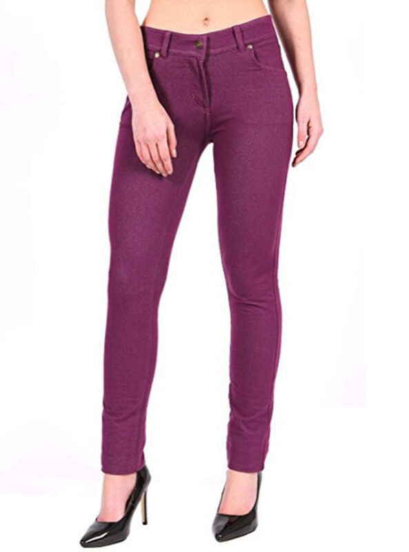 Pantalon Jegging Femme Taille Plus Extensible Slim Poches UK Tailles 8-26