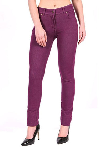 Pantalon Jegging Femme Taille Plus Extensible Slim Poches UK Tailles 8-26