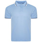 Mens Short Sleeve Plain Tipping Polo Shirt T Shirt Top Casual S-2XL Pique