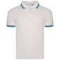 Mens Short Sleeve Plain Tipping Polo Shirt T Shirt Top Casual S-2XL Pique