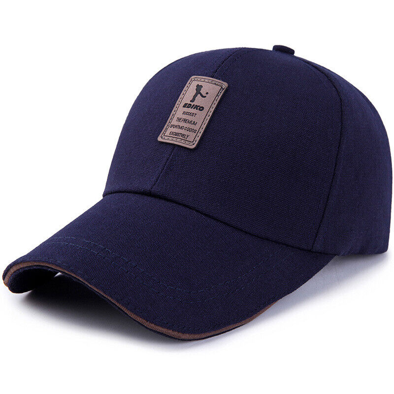 Casquettes de baseball Hommes Femmes Casquette de sport noire Chapeaux d'été décontractés réglables ~