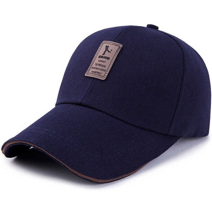 Casquettes de baseball Hommes Femmes Casquette de sport noire Chapeaux d'été décontractés réglables ~