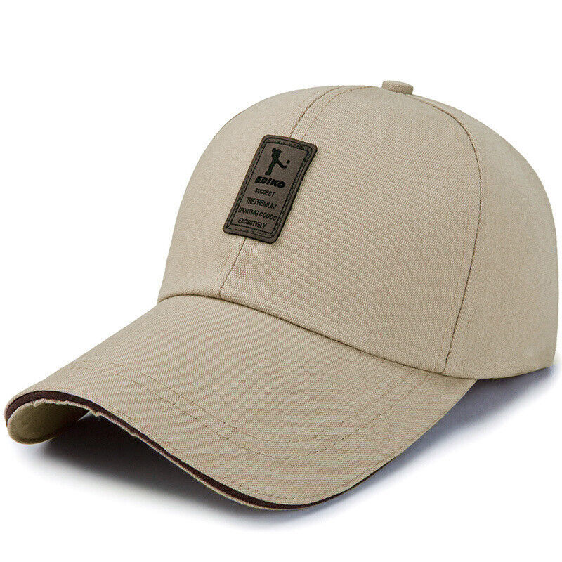Casquettes de baseball Hommes Femmes Casquette de sport noire Chapeaux d'été décontractés réglables ~