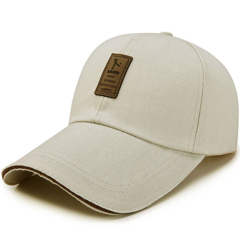 Casquettes de baseball Hommes Femmes Casquette de sport noire Chapeaux d'été décontractés réglables ~