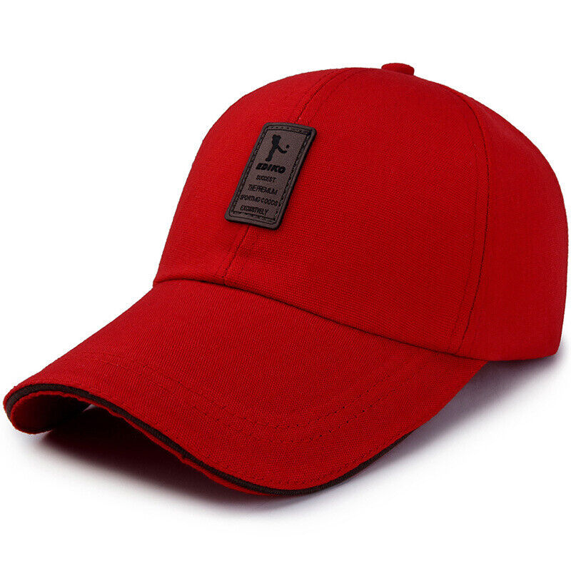Casquettes de baseball Hommes Femmes Casquette de sport noire Chapeaux d'été décontractés réglables ~