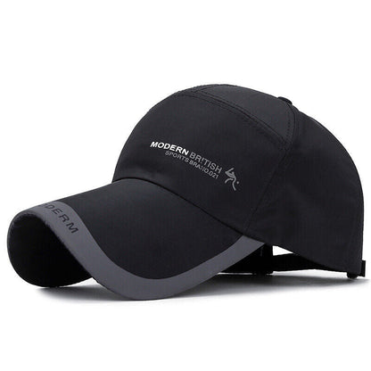 Casquettes de baseball Hommes Femmes Casquette de sport noire Chapeaux d'été décontractés réglables ~