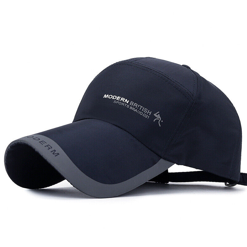 Casquettes de baseball Hommes Femmes Casquette de sport noire Chapeaux d'été décontractés réglables ~