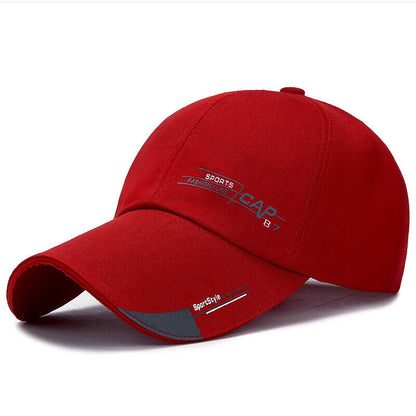 Casquettes de baseball Hommes Femmes Casquette de sport noire Chapeaux d'été décontractés réglables ~