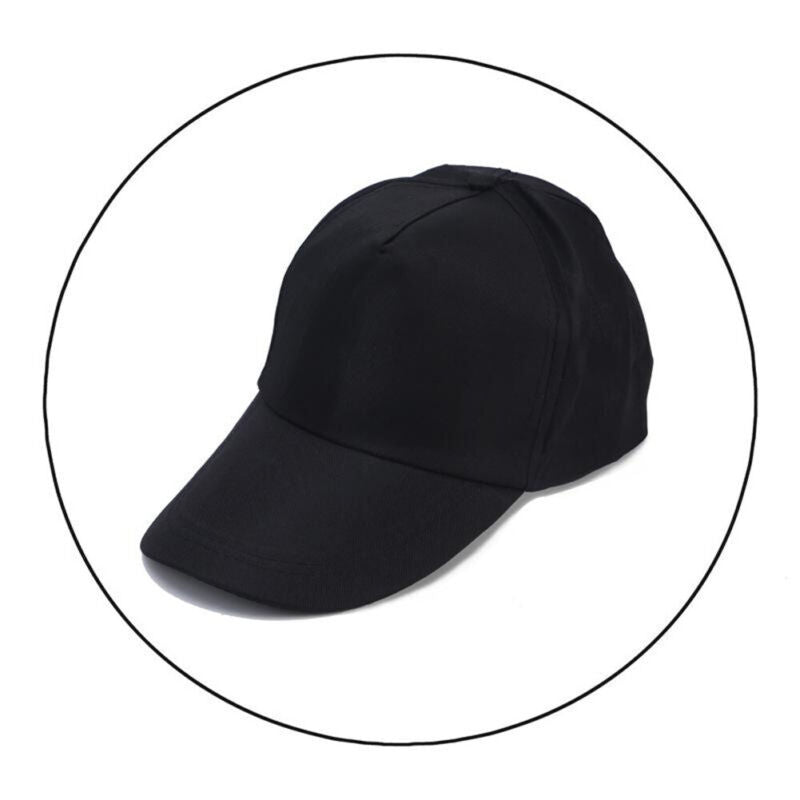 Casquettes de baseball Hommes Femmes Casquette de sport noire Chapeaux d'été décontractés réglables ~