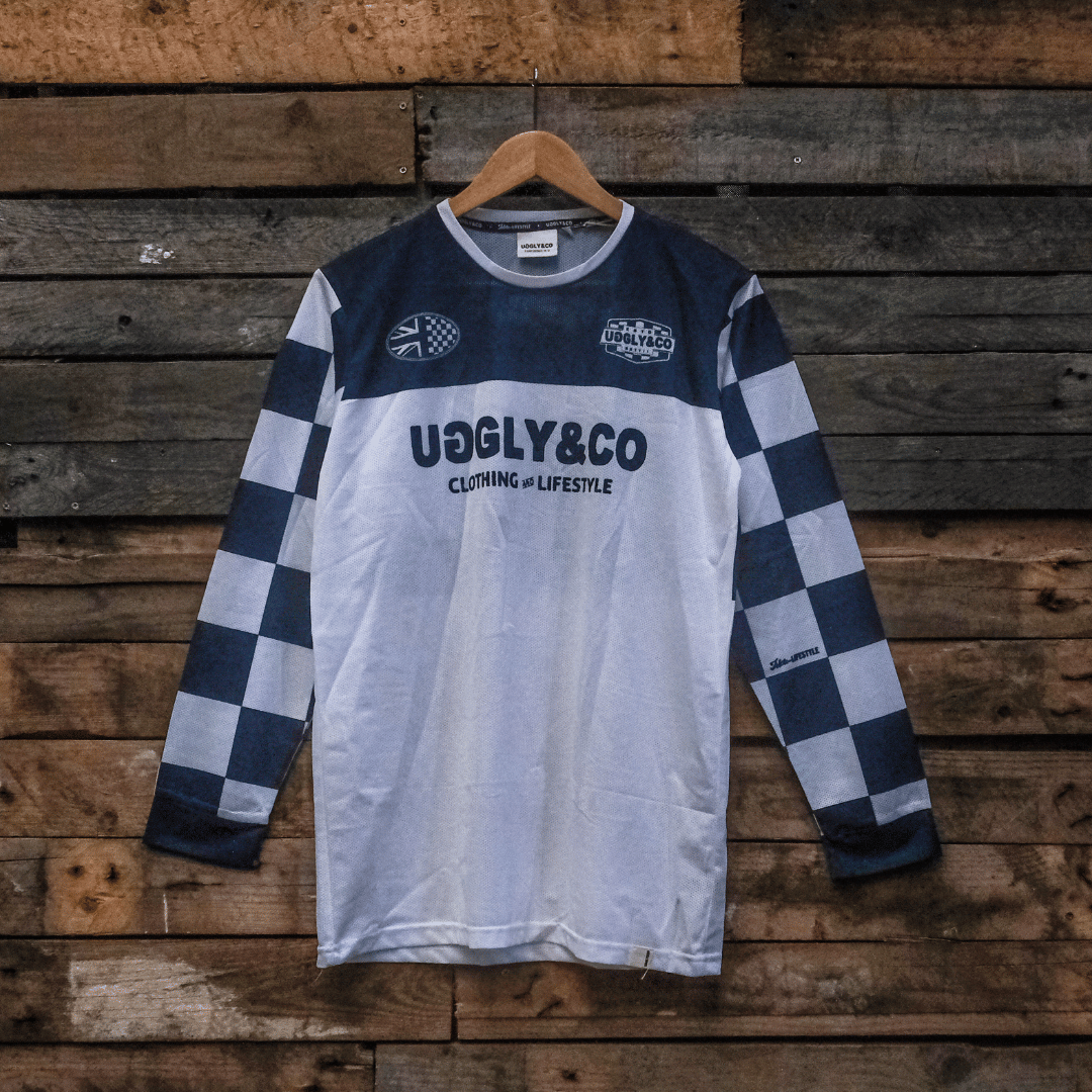 Chequered Vintage Motocross Jersey