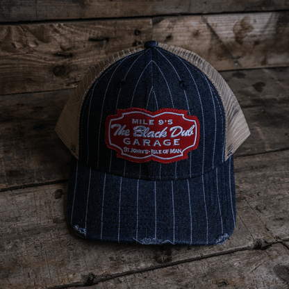 Pinstripe Denim Garage Trucker Hat