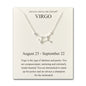 Virgo Star Sign Zodiac Constellation Necklace and Quote Card with Zircondia® Crystals