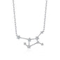 Virgo Star Sign Zodiac Constellation Necklace with Zircondia® Crystals