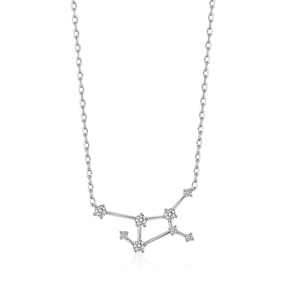 Virgo Star Sign Zodiac Constellation Necklace with Zircondia® Crystals
