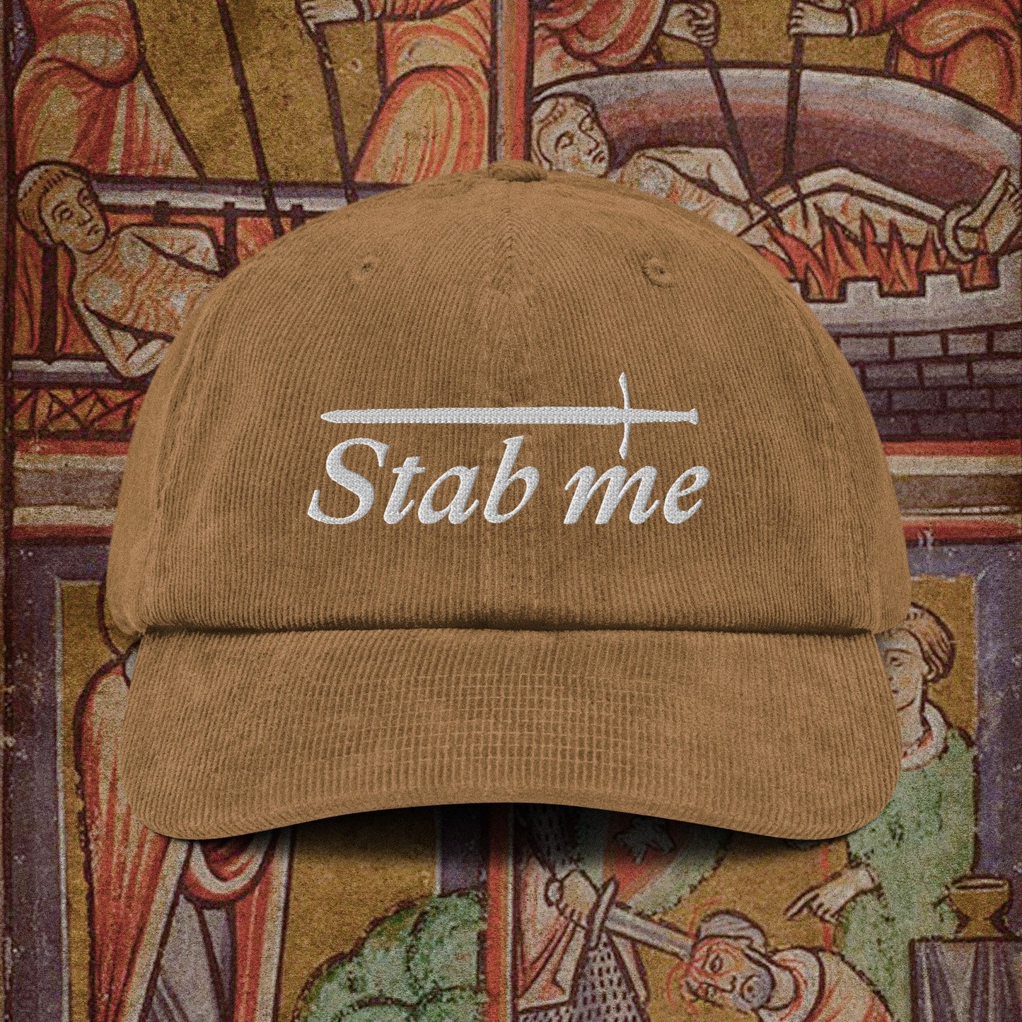 stab me - corduroy hat