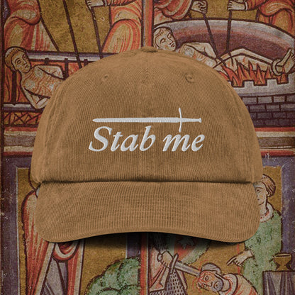 stab me - corduroy hat