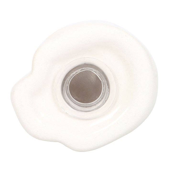 Salière et poivrière en forme de chat blanc