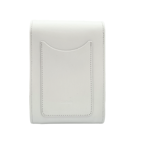Sac de téléphone festival en cuir fait main - Blanc