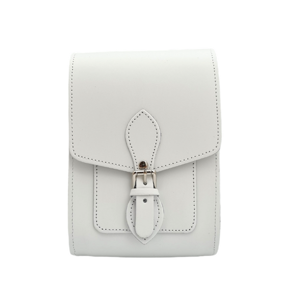 Sac de téléphone festival en cuir fait main - Blanc