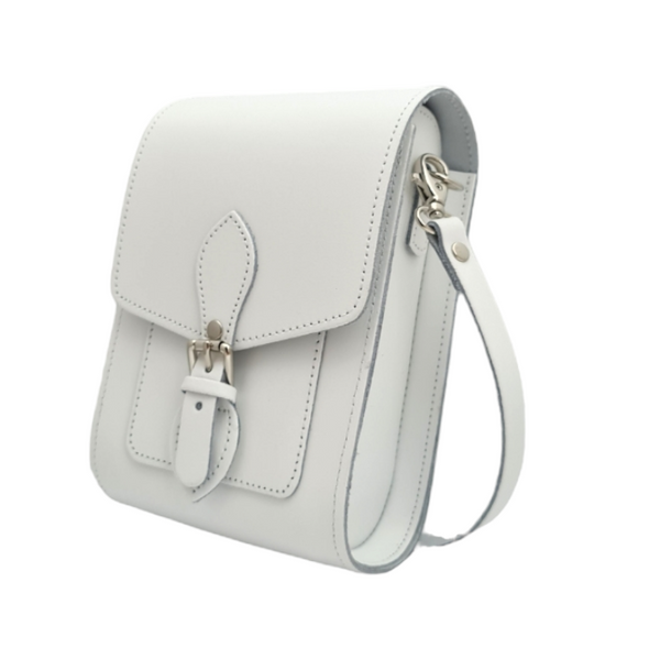 Sac de téléphone festival en cuir fait main - Blanc
