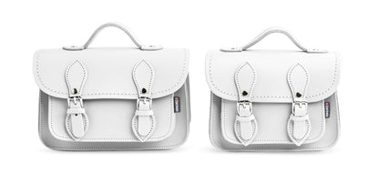 Micro sacoche en cuir fait main - Blanc