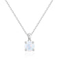 White Opal Necklace Created with Zircondia® Crystals