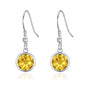 Yellow Crystal Drop Earrings Created with Zircondia® Crystals