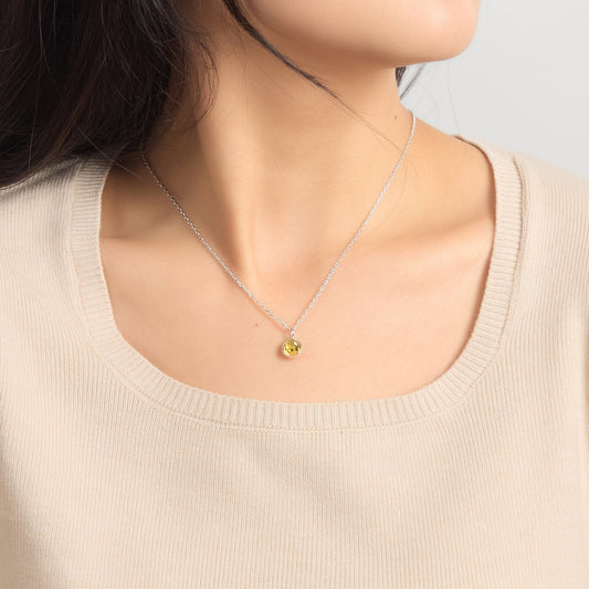 Yellow Crystal Necklace Created with Zircondia® Crystals