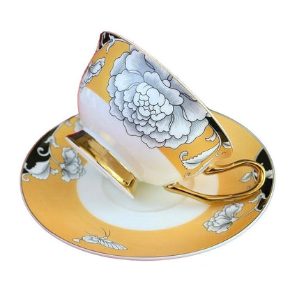 Regal Bloom Bone China Teacup and Saucer