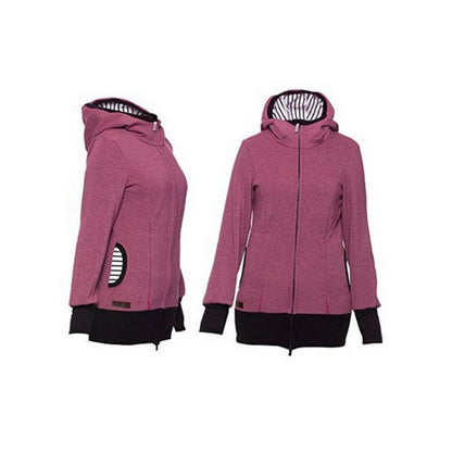 Kangaroo Maternity Hoodie with Baby Pouch