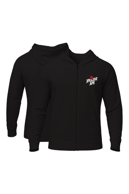 XAPE Classic Stencil Logo Zip Hoodie - Black
